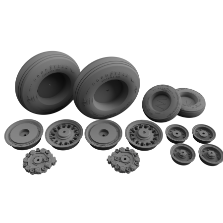 Zestaw kół do Grumman F-14B/D Tomcat – Late Production Rims – skala 1:32